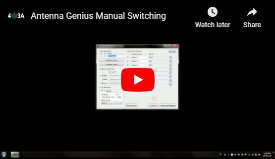 Antenna Genius Manual Switching