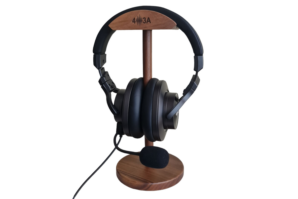 Headphones wooden stand
